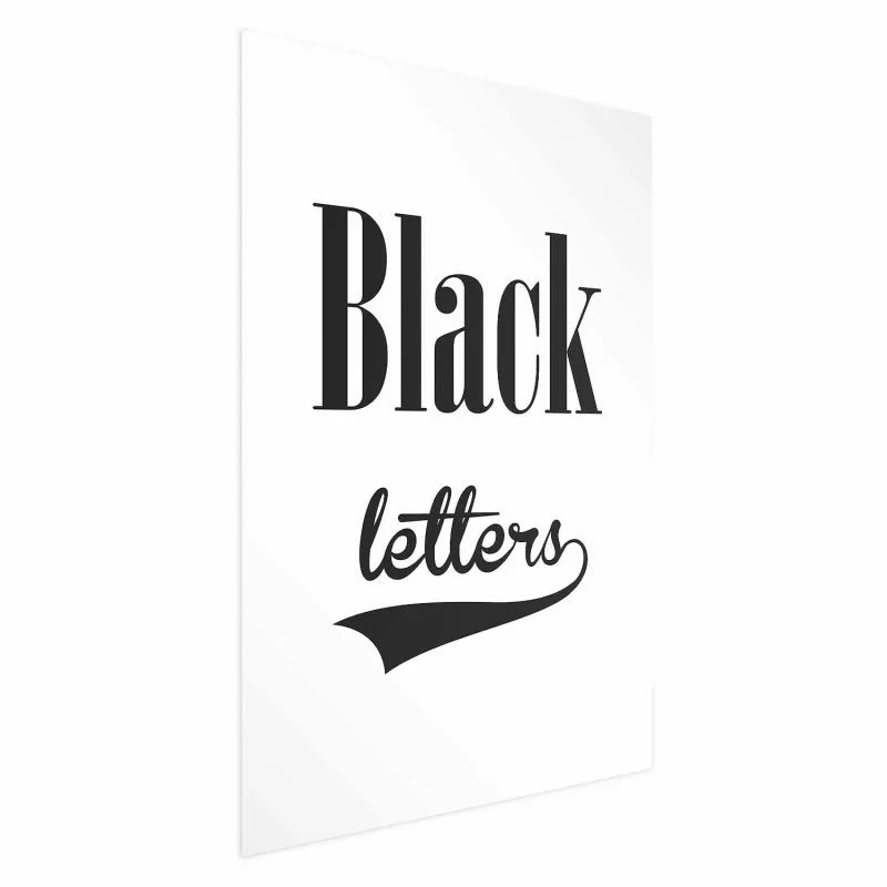 Plakat - Black letters - obrazek 1