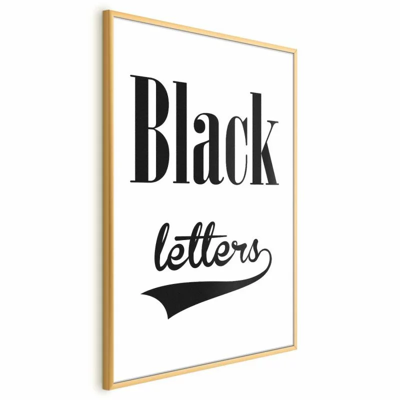 Plakat - Black letters - obrazek 1