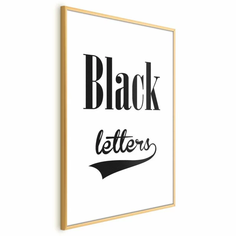Plakat - Black letters - obrazek 1