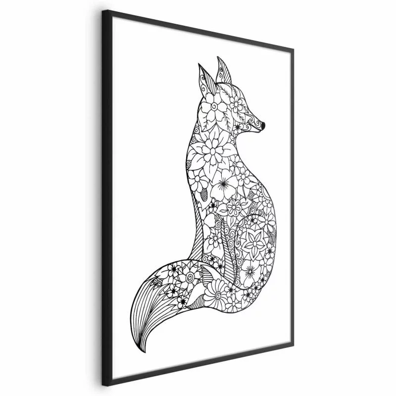 Plakat - Lis w kwiaty - obrazek 1