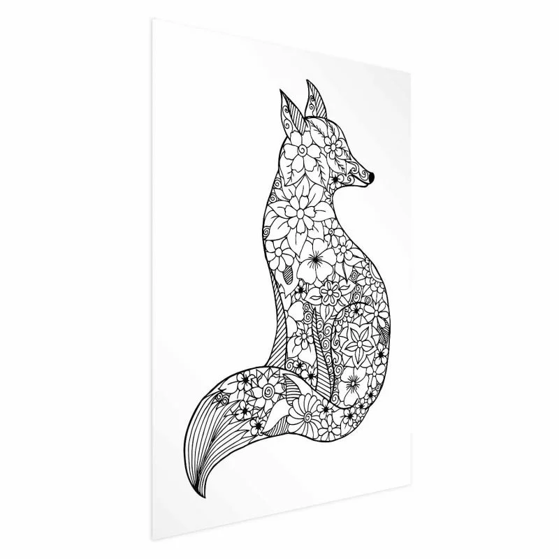 Plakat - Lis w kwiaty - obrazek 1