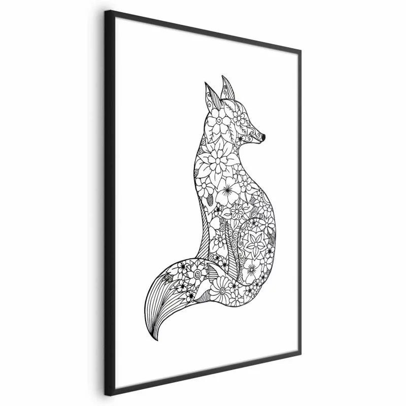 Plakat - Lis w kwiaty - obrazek 1