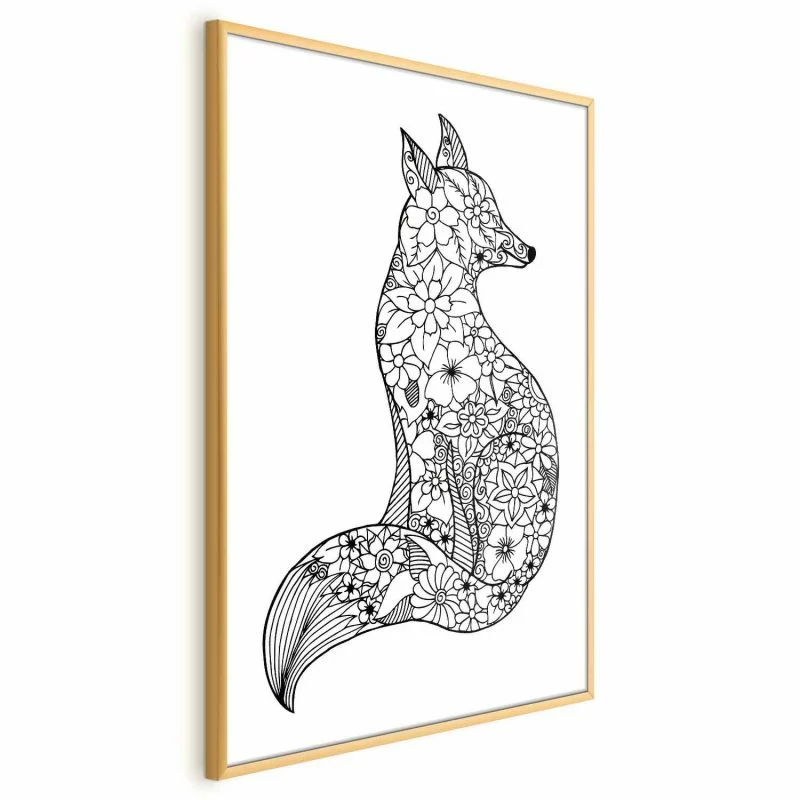 Plakat - Lis w kwiaty - obrazek 1