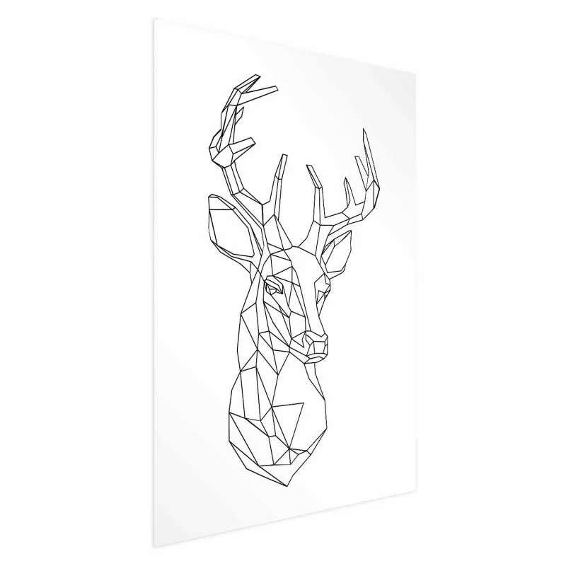 Plakat - Geometryczny jeleń - obrazek 1