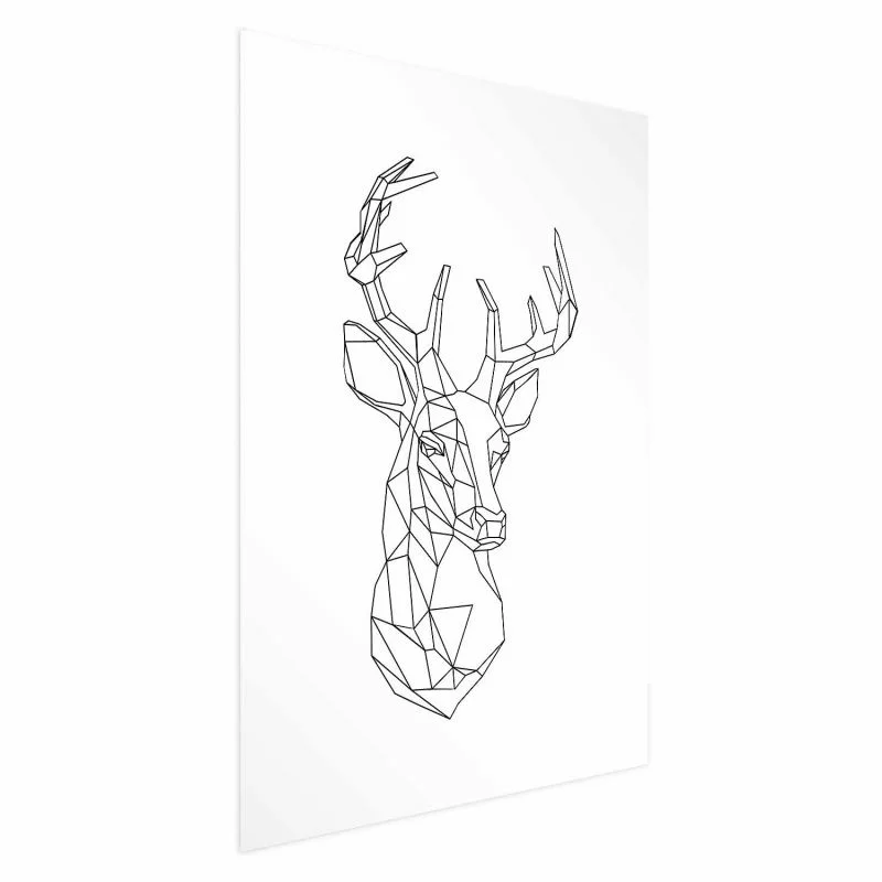 Plakat - Geometryczny jeleń - obrazek 1