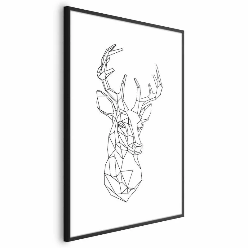 Plakat - Geometryczny jeleń - obrazek 1