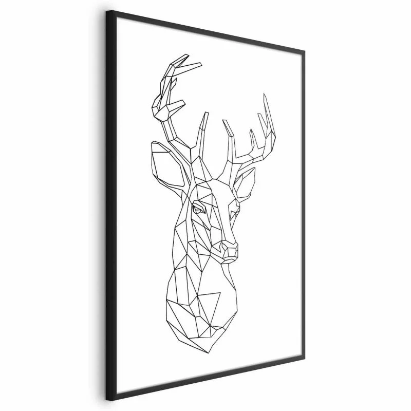 Plakat - Geometryczny jeleń - obrazek 1