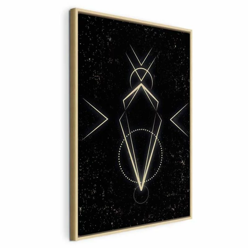 Obraz - Symetria figur (1-częściowy) - motyw graficzny w czarnym odcieniu - obrazek 1