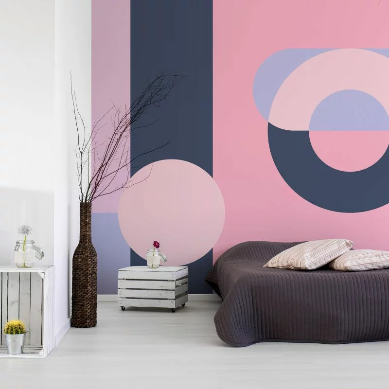 Fototapeta wodoodporna - Geometryczny wianuszek (fioletowy) - obrazek 1