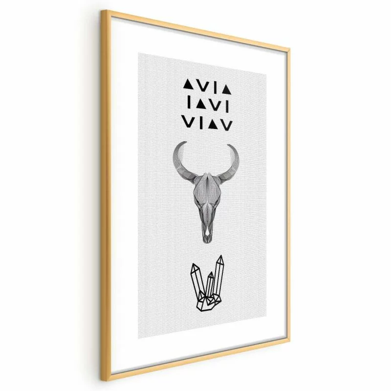 Plakat - Zwierzęca czaszka - obrazek 1