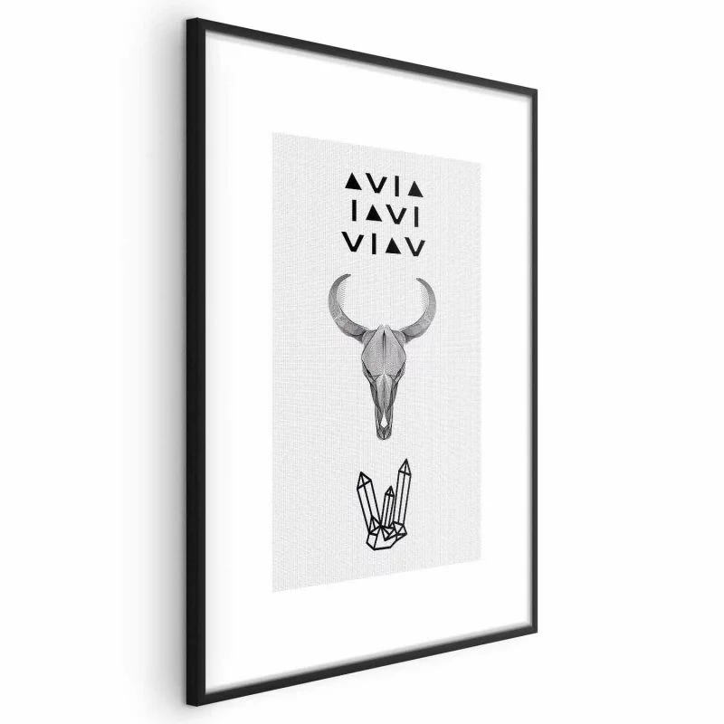 Plakat - Zwierzęca czaszka - obrazek 1