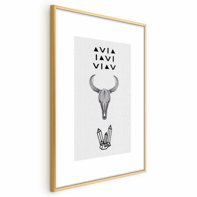 Plakat - Zwierzęca czaszka - obrazek 1