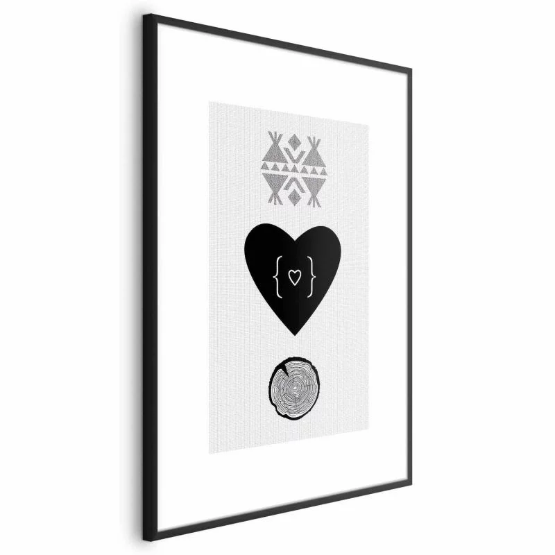 Plakat - Serce i pień - obrazek 1