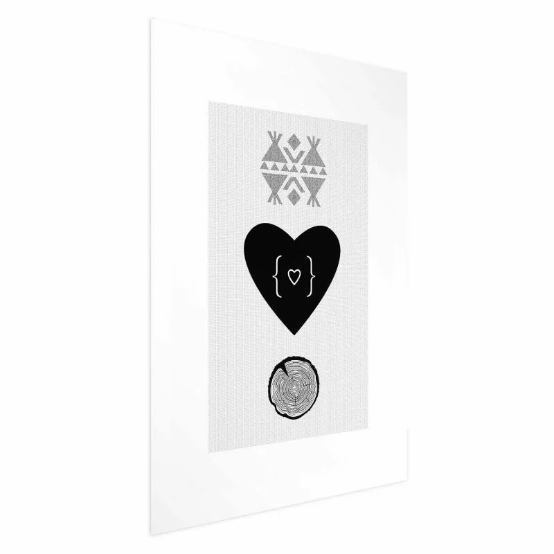 Plakat - Serce i pień - obrazek 1