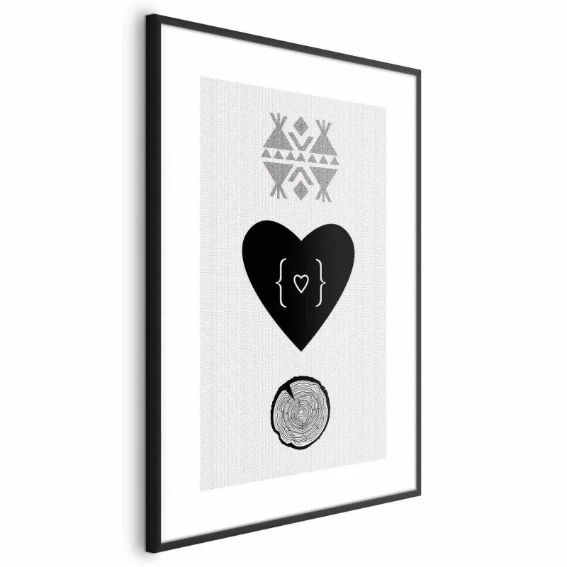 Plakat - Serce i pień - obrazek 1