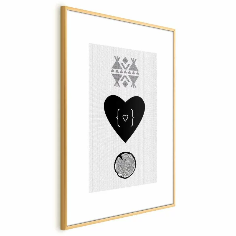 Plakat - Serce i pień - obrazek 1