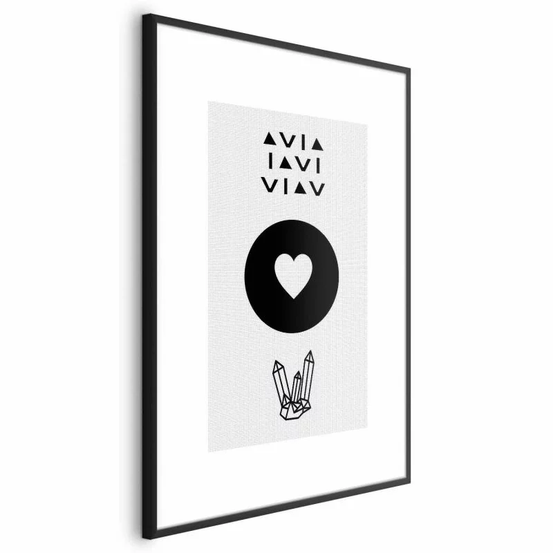 Plakat - Serce i kryształty - obrazek 1