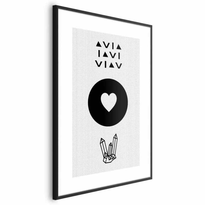 Plakat - Serce i kryształty - obrazek 1