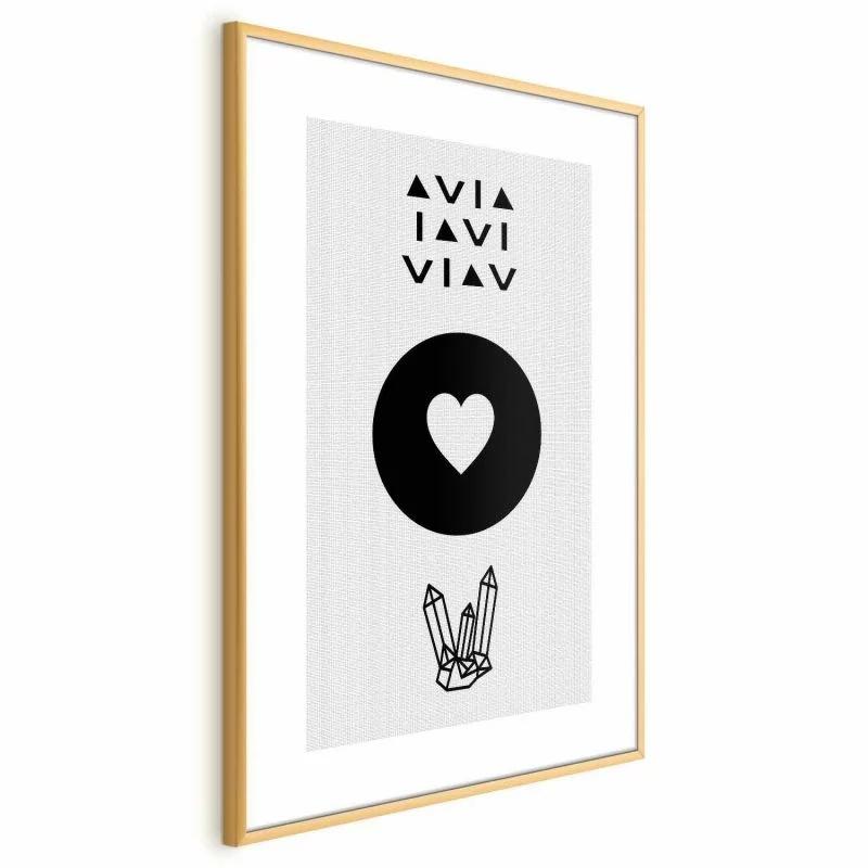 Plakat - Serce i kryształty - obrazek 1