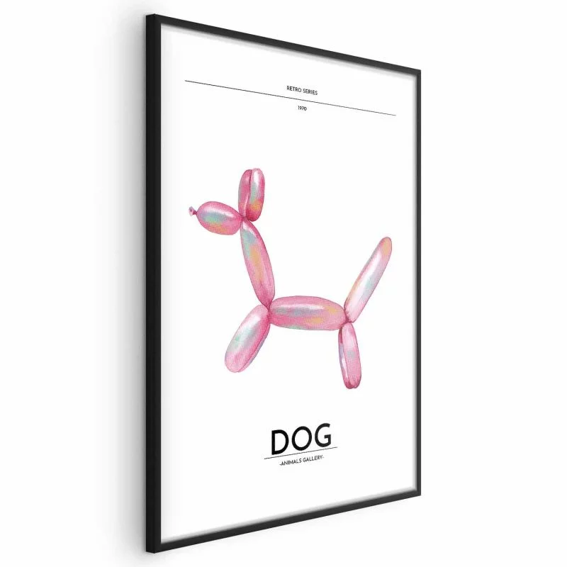 Plakat - Holo-Dog - Kolorowy pies w stylu retro - obrazek 1