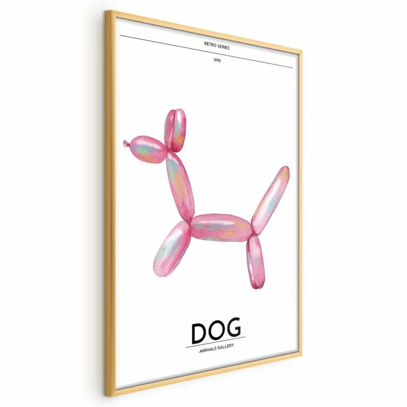 Plakat - Holo-Dog - Kolorowy pies w stylu retro - obrazek 1