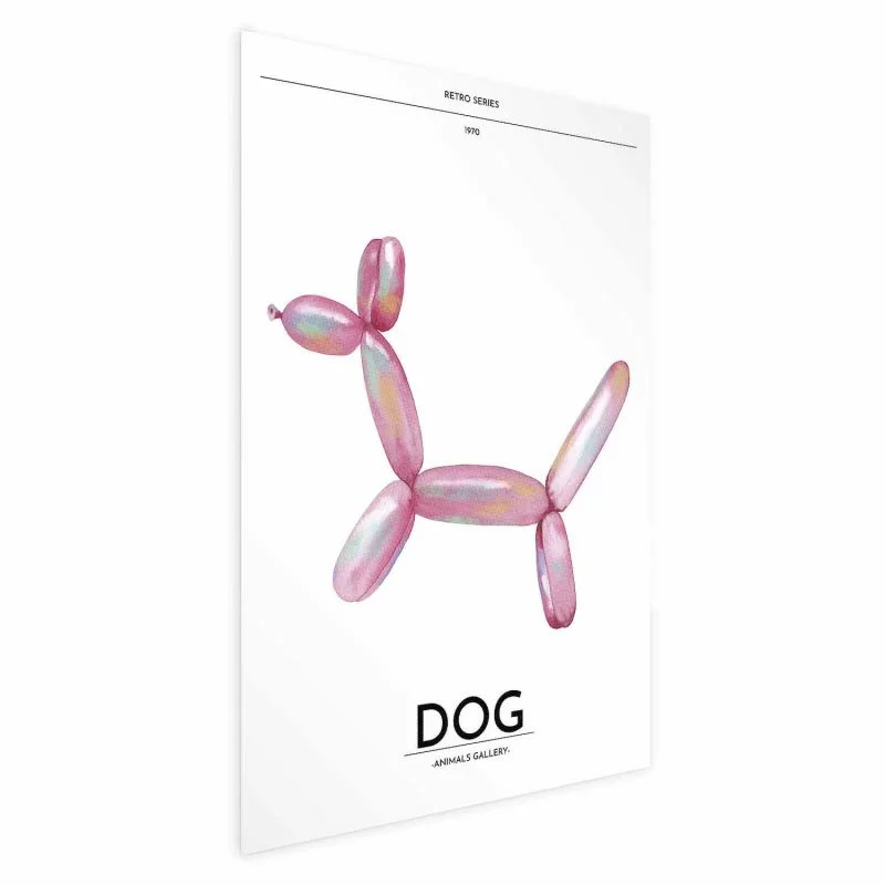 Plakat - Holo-Dog - Kolorowy pies w stylu retro - obrazek 1