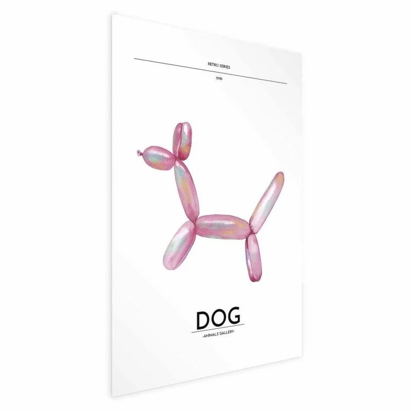 Plakat - Holo-Dog - Kolorowy pies w stylu retro - obrazek 1