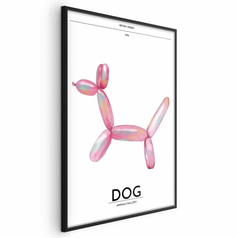 Plakat - Holo-Dog - Kolorowy pies w stylu retro - obrazek 1