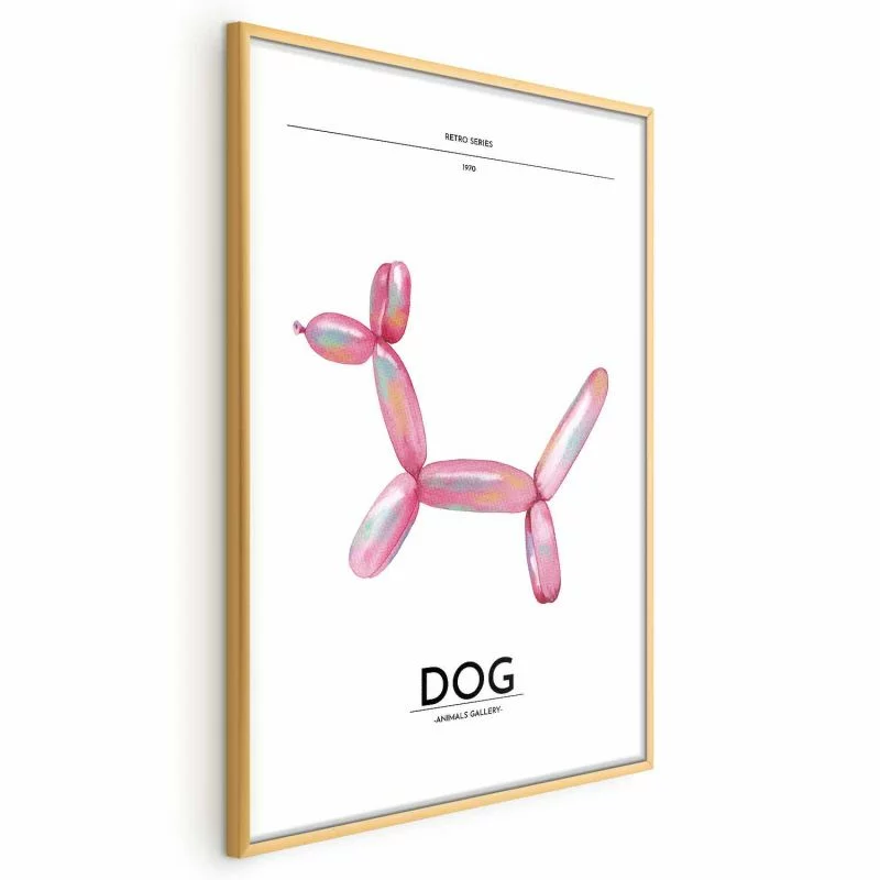 Plakat - Holo-Dog - Kolorowy pies w stylu retro - obrazek 1