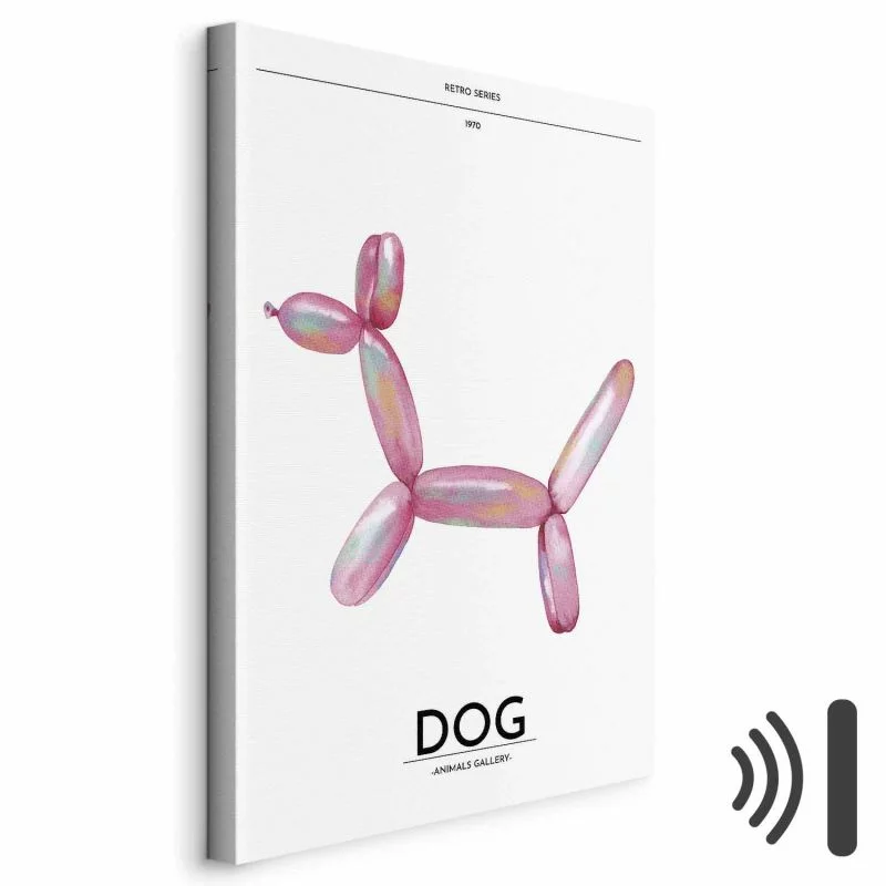 Obraz - Holo-Dog - Kolorowy pies w stylu retro - obrazek 1