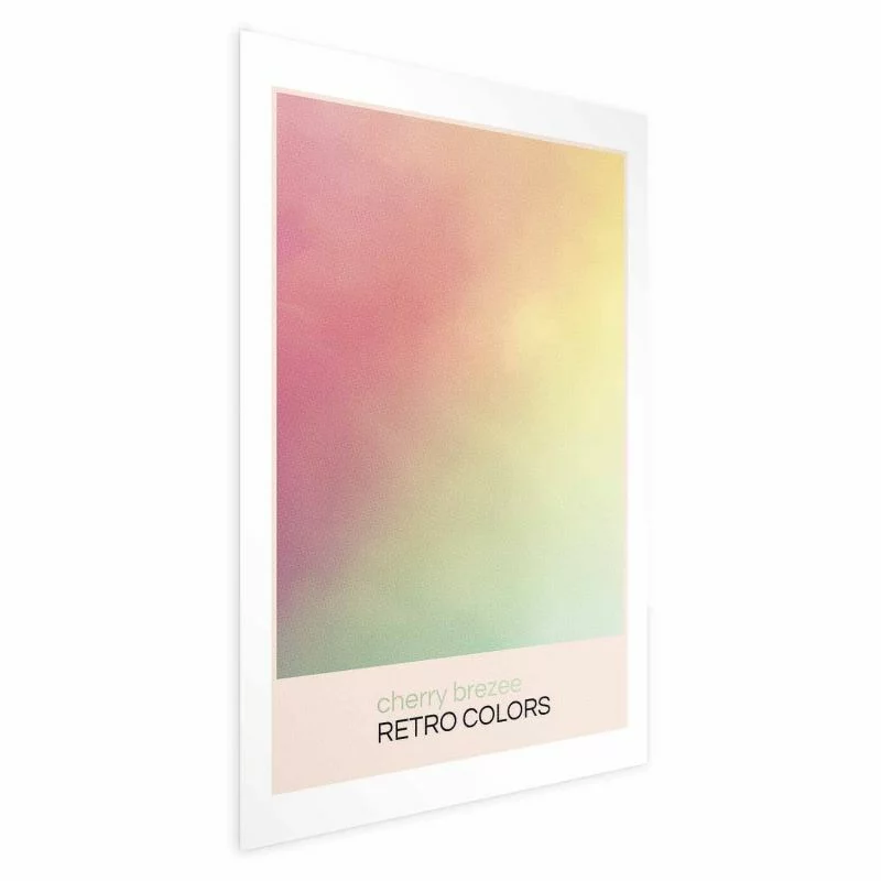 Plakat - Cherry Brezee - Pastelowy gradient w delikatnych; retro kolorach - obrazek 1