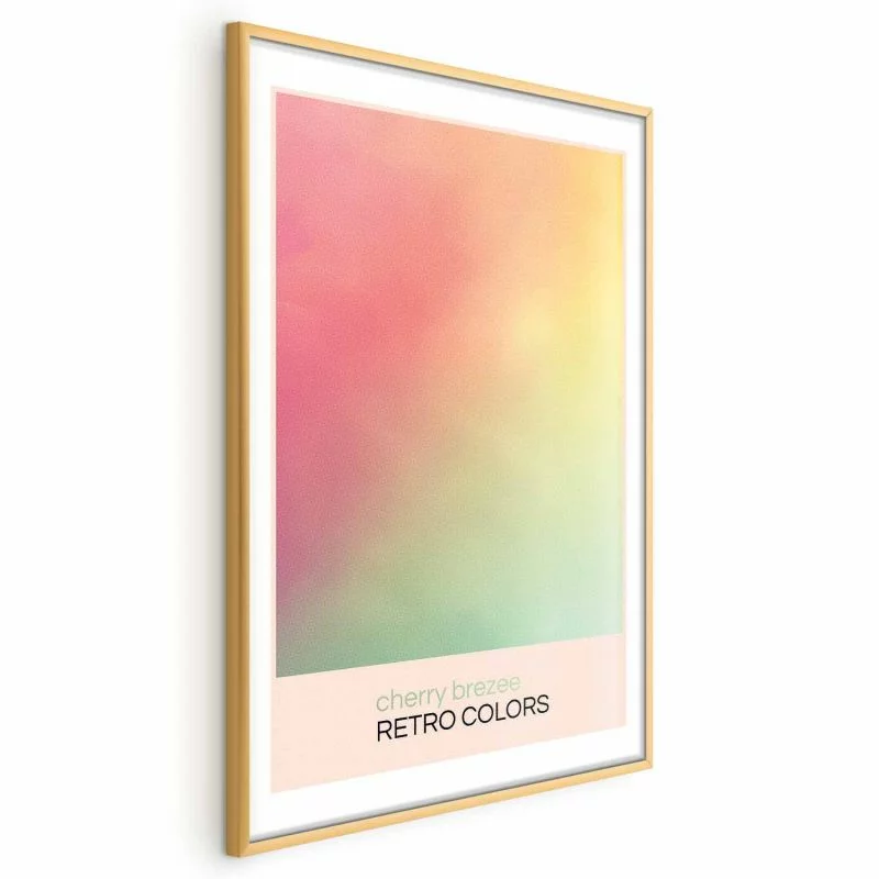 Plakat - Cherry Brezee - Pastelowy gradient w delikatnych; retro kolorach - obrazek 1