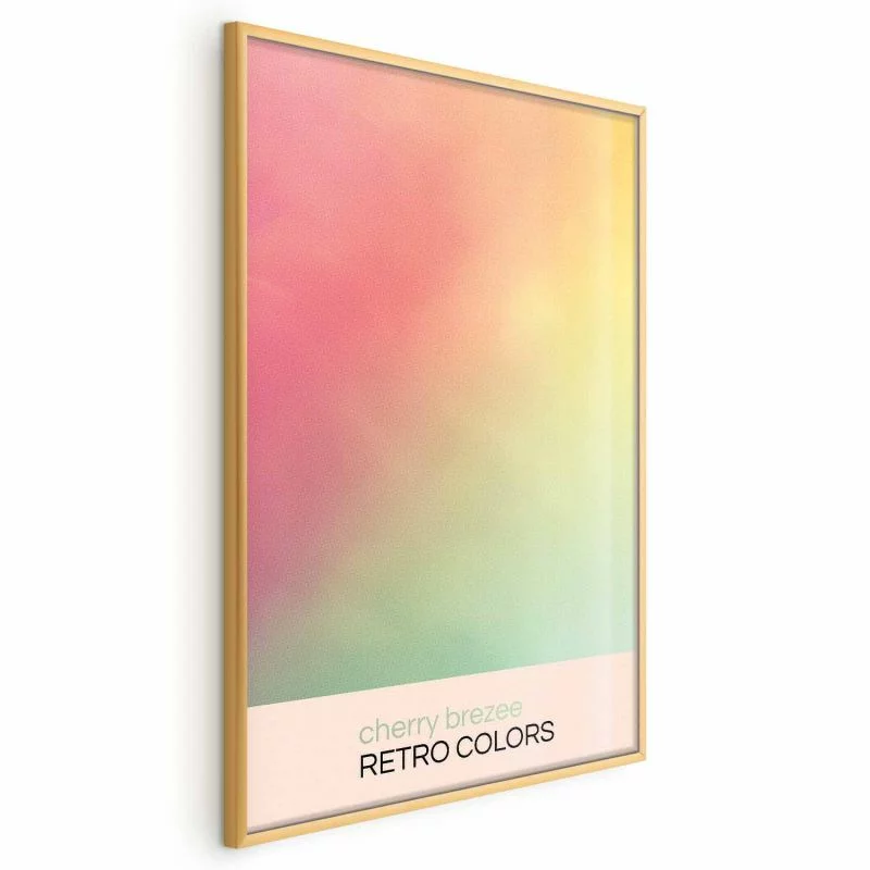 Plakat - Cherry Brezee - Pastelowy gradient w delikatnych; retro kolorach - obrazek 1