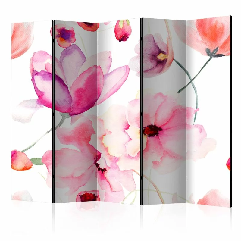 Parawan - Różowe kwiaty II - obrazek 1
