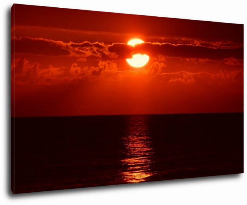 Obraz na plátne Červený západ slnka
