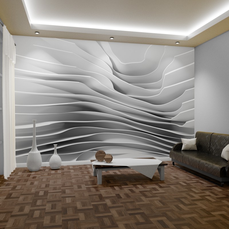 Fototapeta 3D Vlnité dlaždice