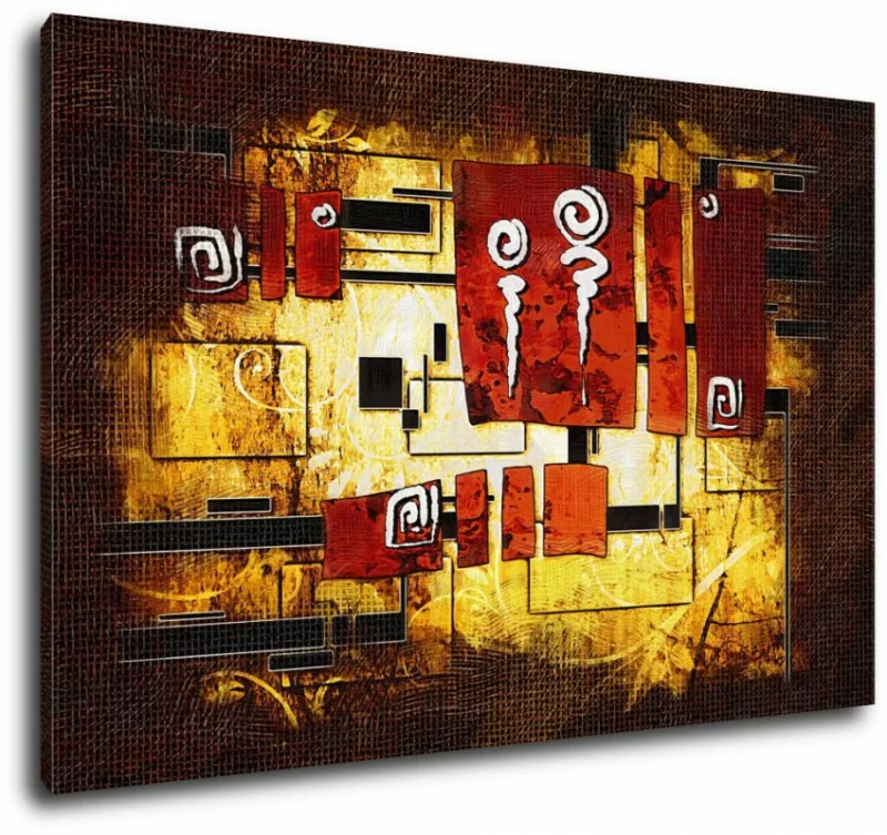 Obraz abstrakcyjne znaki 120x80 - obrazek 1