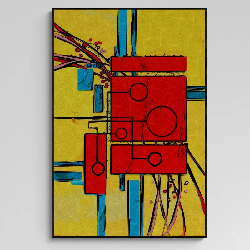 Obraz w ramie 80x120 - Geometryczna Harmonia - obrazek 1