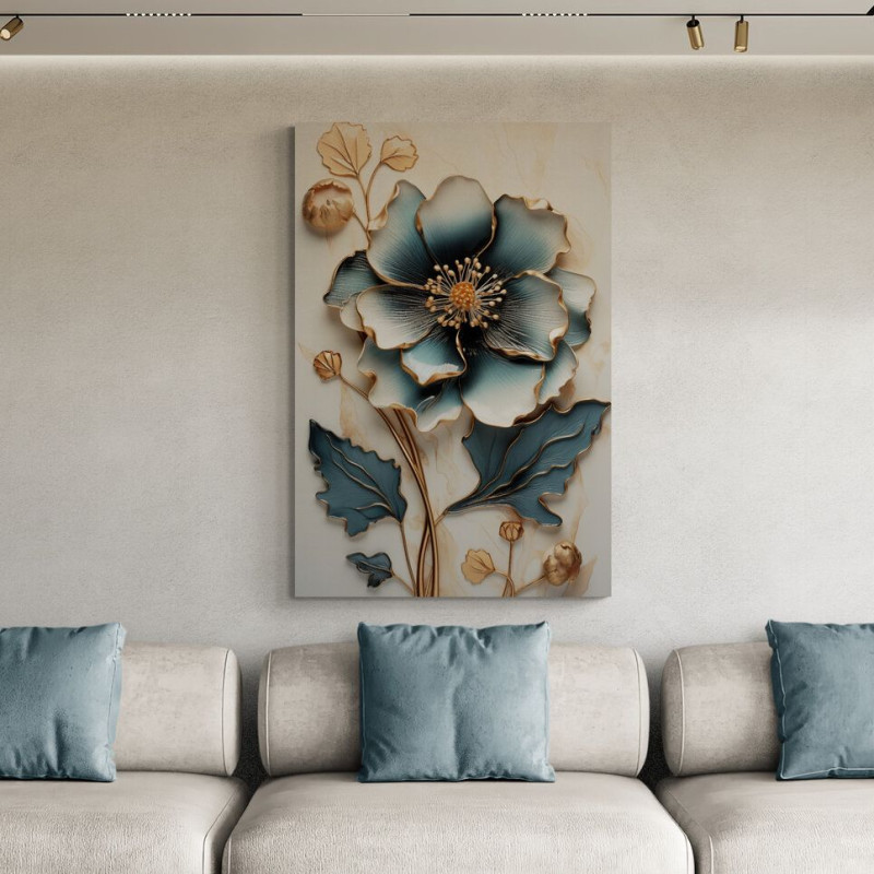 Nowoczesny obraz do salonu - kwiat Art 09