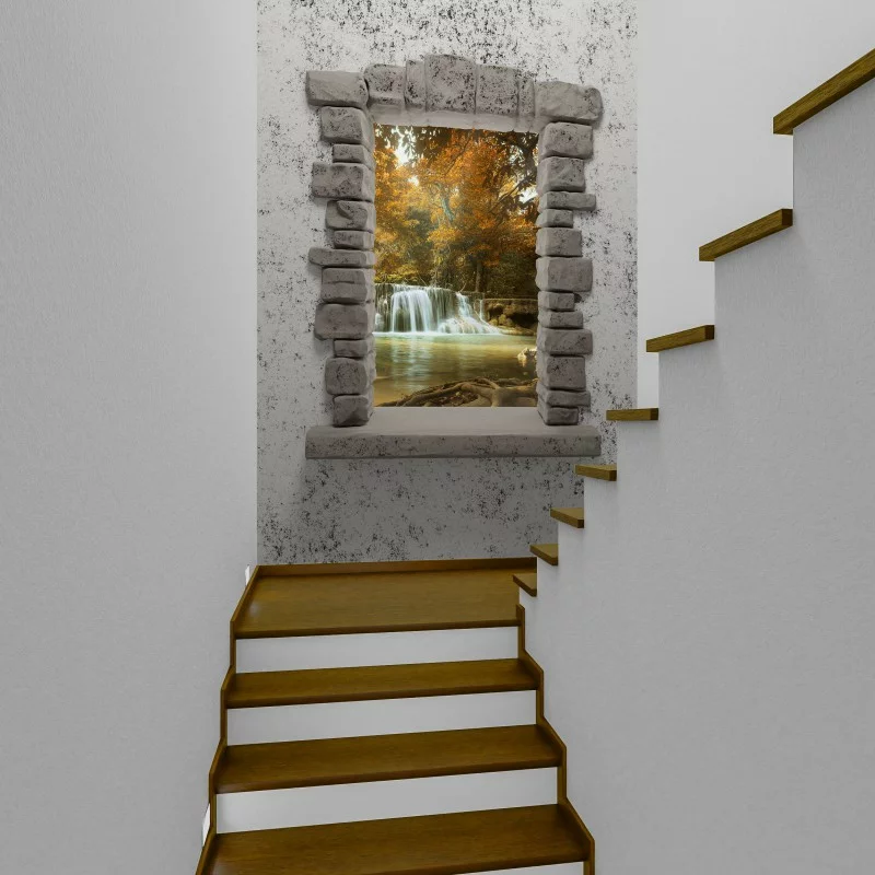 Nowoczesna fototapeta 3d na klatkę schodową - obrazek 1