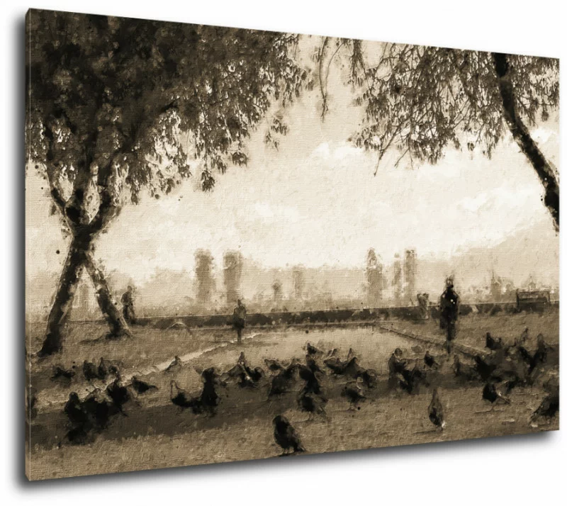 Obraz - park sepia - obrazek 1
