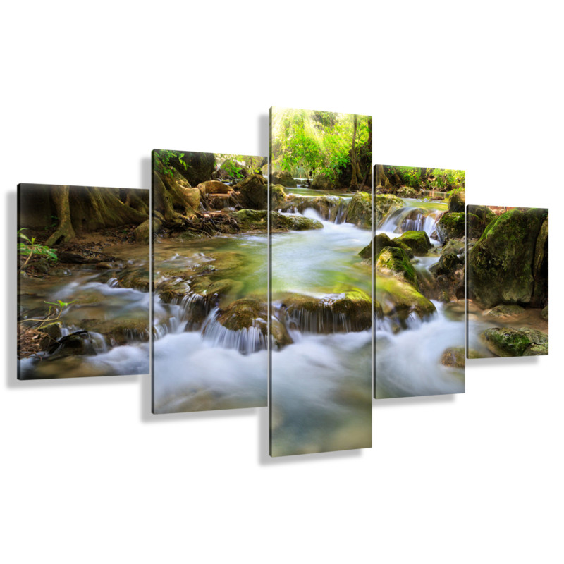 Obraz 5 częściowy - g&oacute;rski strumień