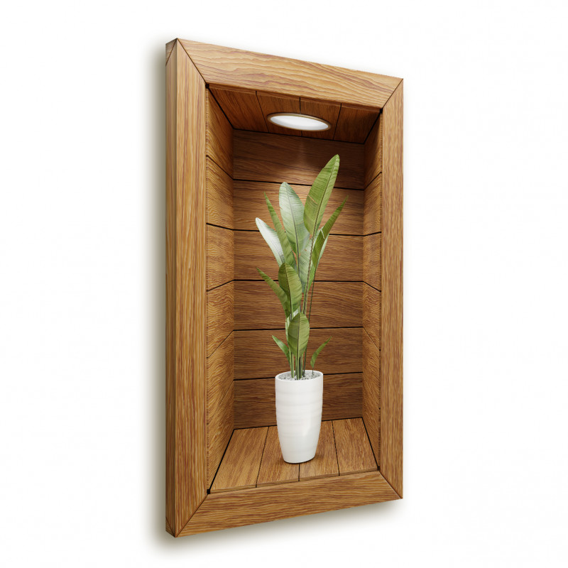 Obraz 3D wnęka z kwiatem VII