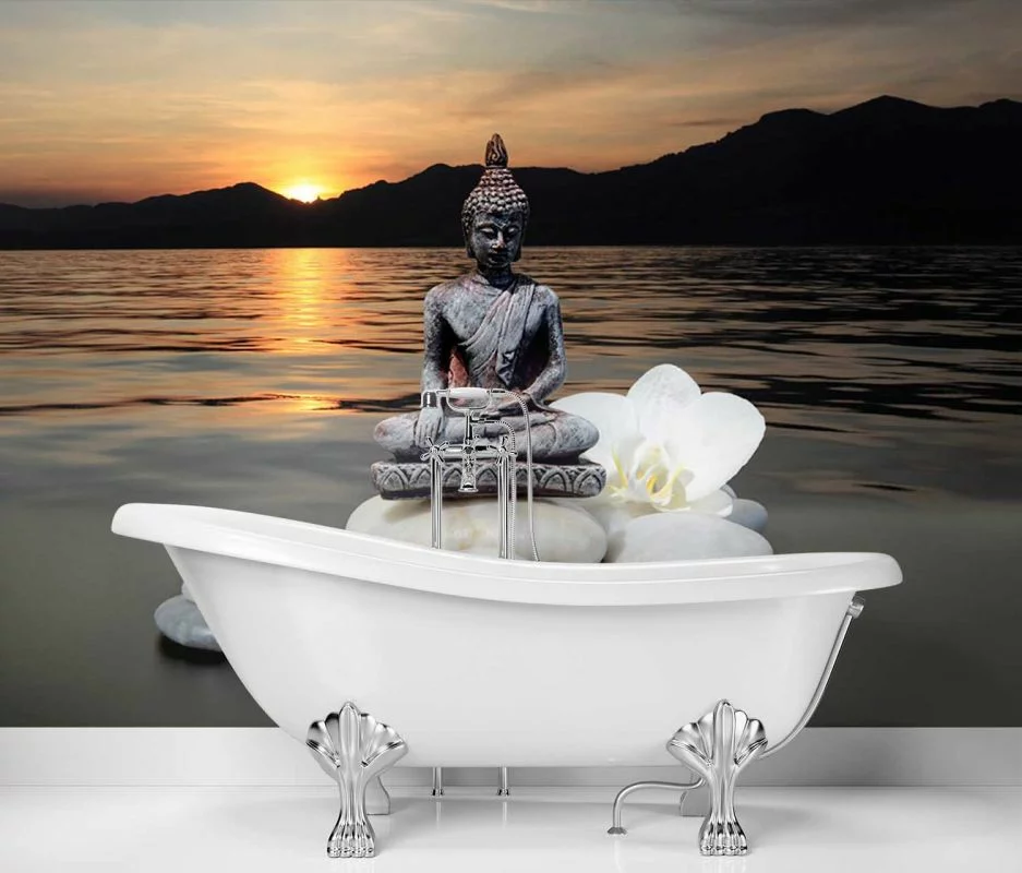 Fototapeta, Budda na tle jeziora - obrazek 1