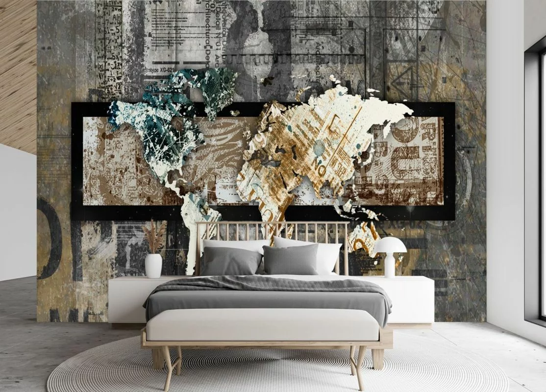 Fototapeta, Mapa świata w stylu vintage - obrazek 1