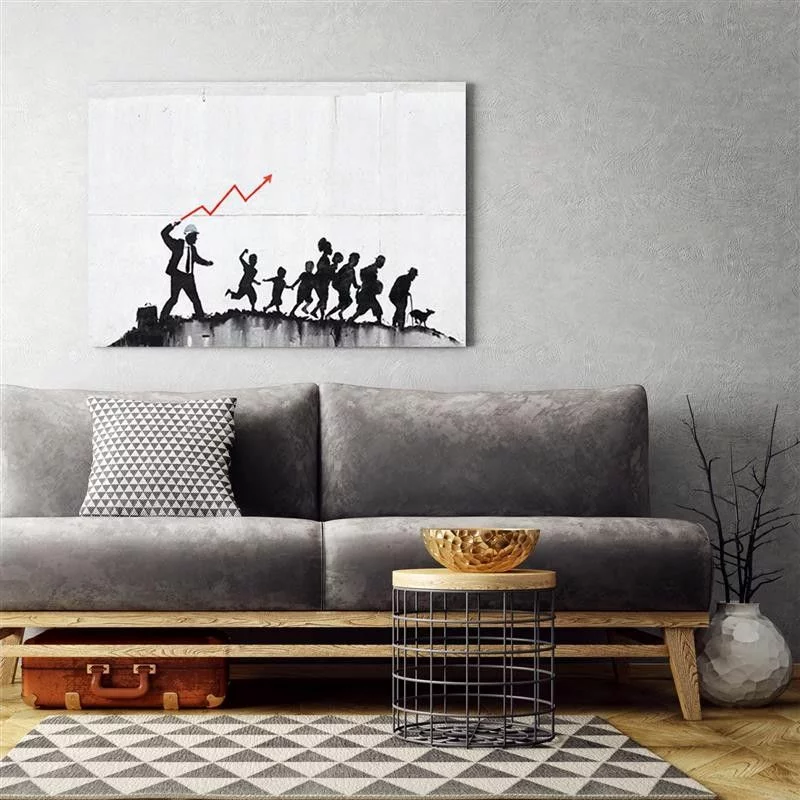 Obraz na płótnie, Banksy Ekomoniczna polityka - obrazek 1