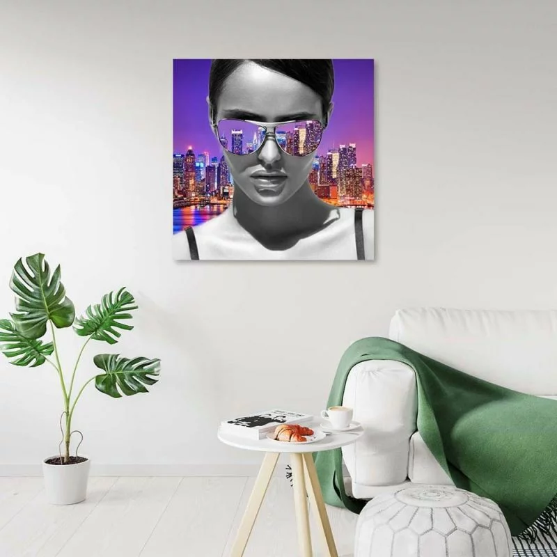 Obraz na płótnie, Pop Art Kobieta w Nowym Jorku - obrazek 1