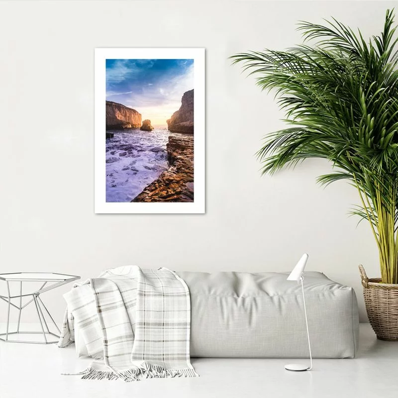 Plakat, Ocean i skały - obrazek 1
