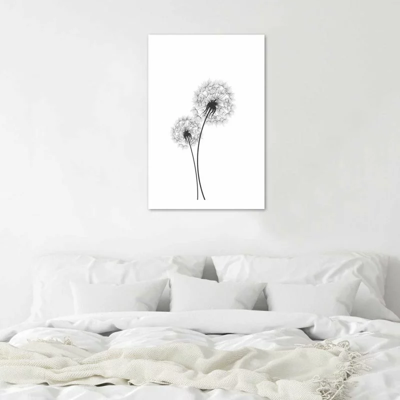 Plakat, Narysowane dwa dmuchawce - obrazek 1