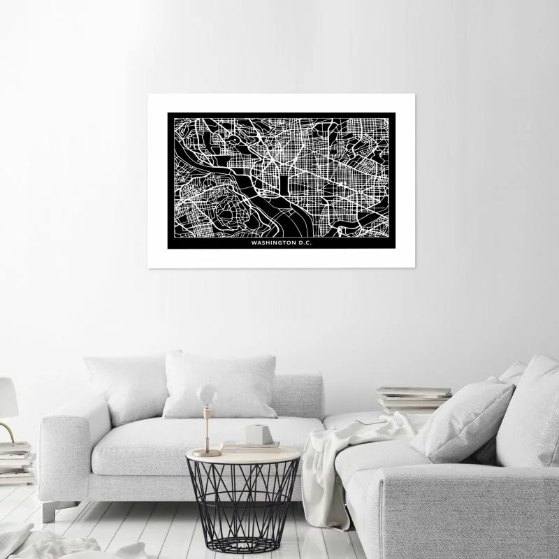 Plakat, Plan miasta Waszyngton - obrazek 1